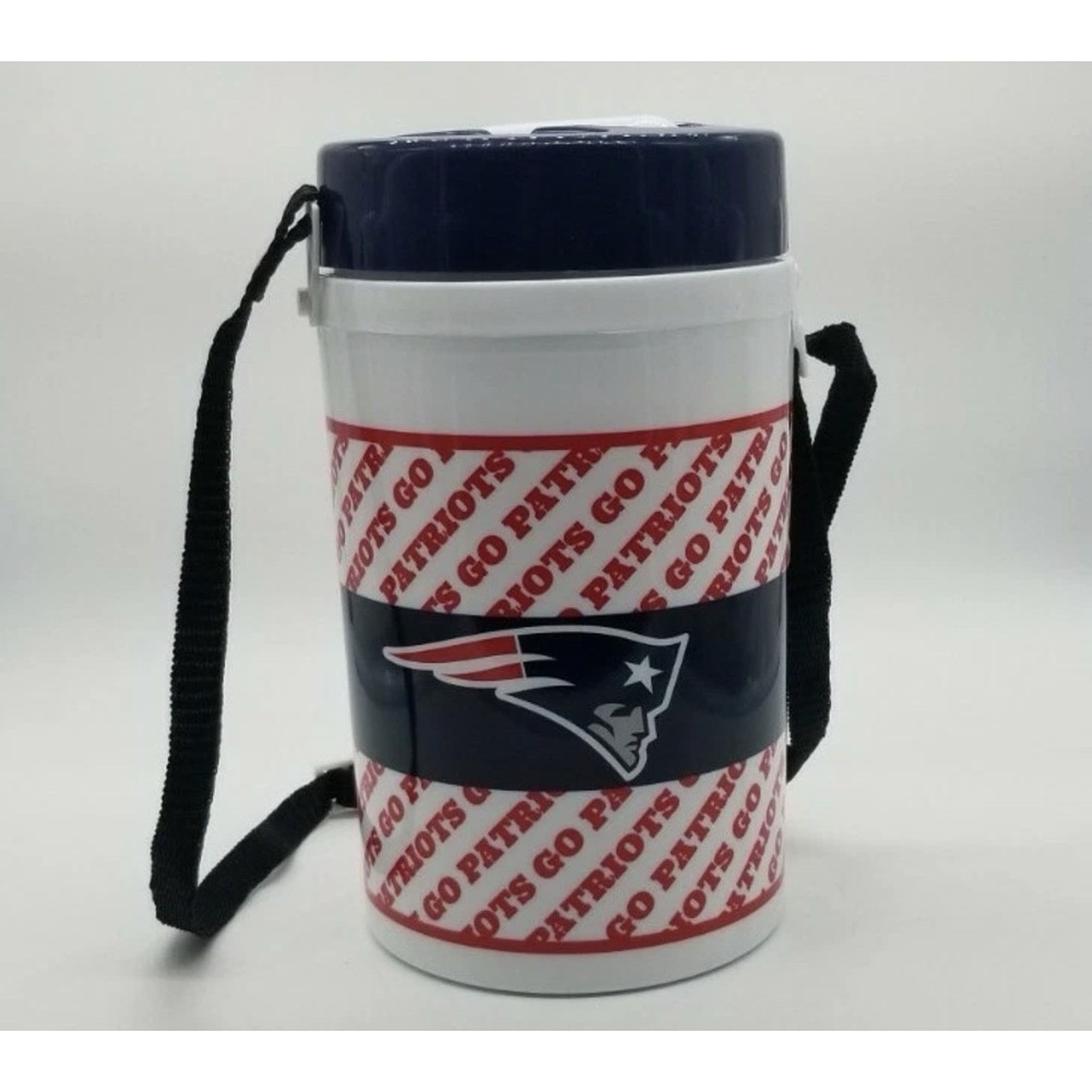 NFL New England Patriots Thermos w/ Strap licenced 1 Liter 32 Oz Water Bottle